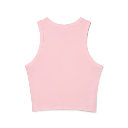 Rasberry Drip Rib Racer Tank Top